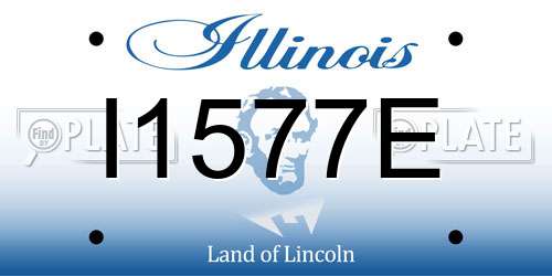 I1577E Illinois License Plate