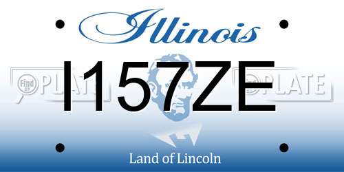 I157ZE Illinois License Plate