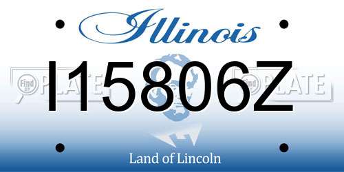 I15806Z Illinois License Plate