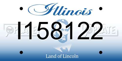 I158122 Illinois License Plate