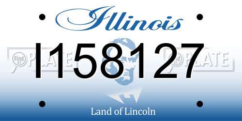 I158127 Illinois License Plate