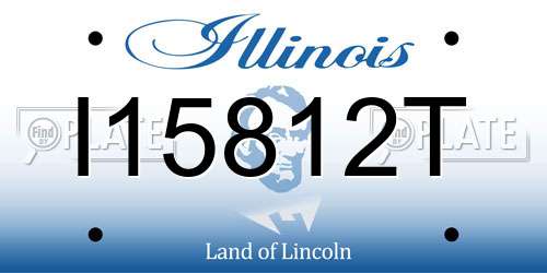 I15812T Illinois License Plate