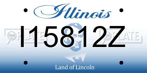 I15812Z Illinois License Plate