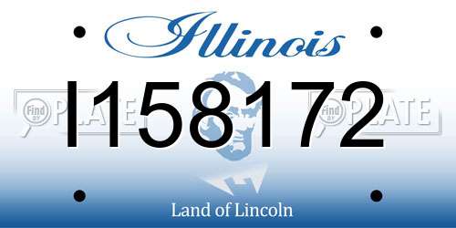 I158172 Illinois License Plate