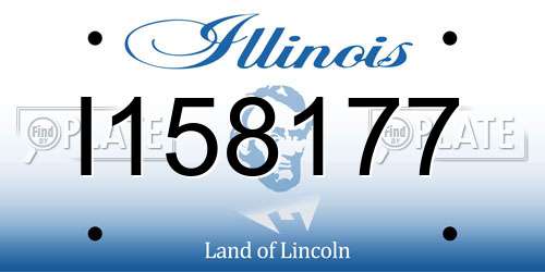 I158177 Illinois License Plate