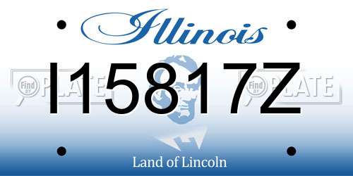I15817Z Illinois License Plate