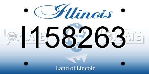 I158263 Illinois License Plate
