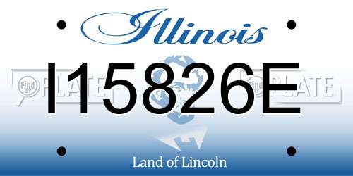 I15826E Illinois License Plate