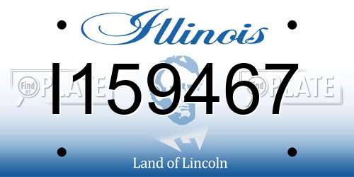 I159467 Illinois License Plate