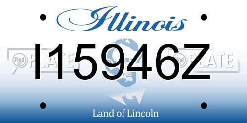 I15946Z Illinois License Plate