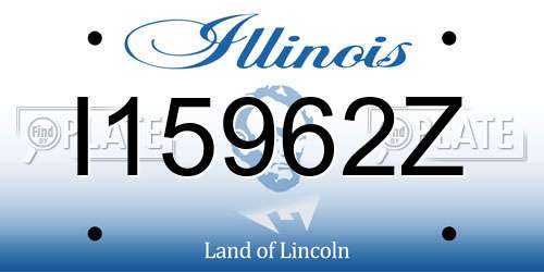 I15962Z Illinois License Plate