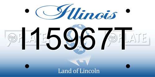 I15967T Illinois License Plate