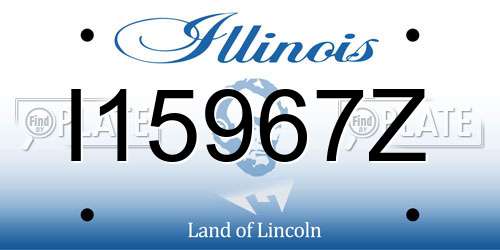 I15967Z Illinois License Plate
