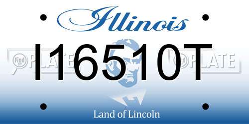 I16510T Illinois License Plate