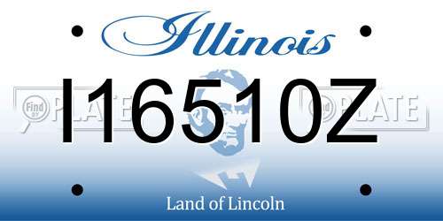 I16510Z Illinois License Plate