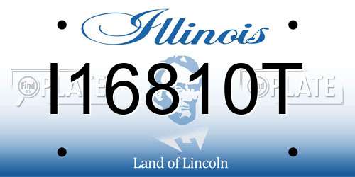I16810T Illinois License Plate
