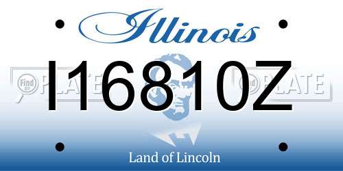 I16810Z Illinois License Plate
