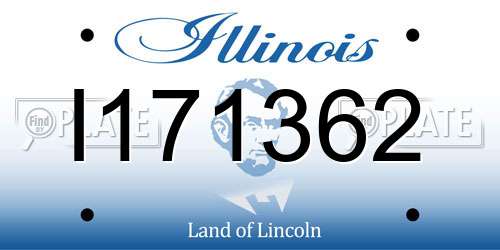I171362 Illinois License Plate
