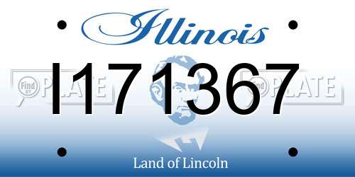 I171367 Illinois License Plate