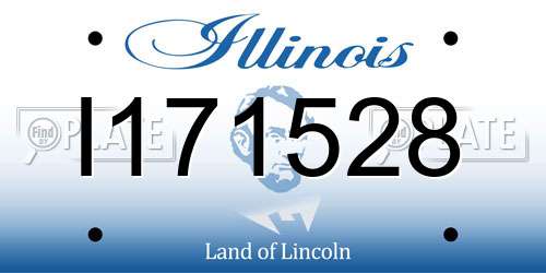 I171528 Illinois License Plate