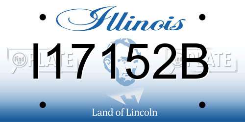 I17152B Illinois License Plate
