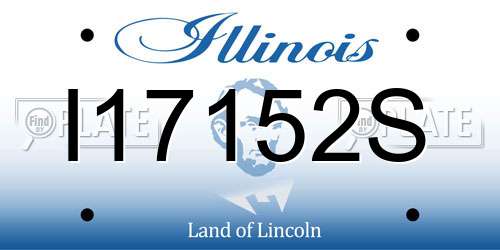 I17152S Illinois License Plate
