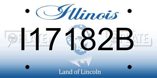 I17182B Illinois License Plate