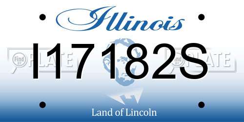 I17182S Illinois License Plate