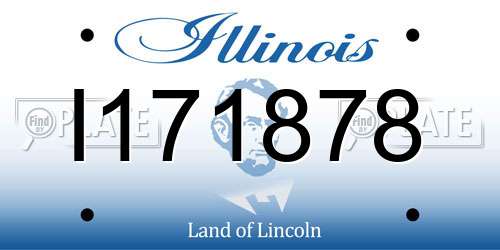 I171878 Illinois License Plate