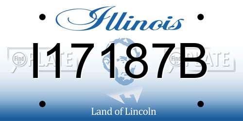 I17187B Illinois License Plate