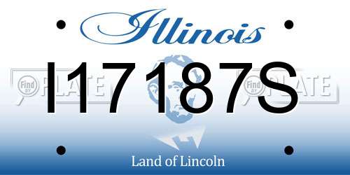 I17187S Illinois License Plate