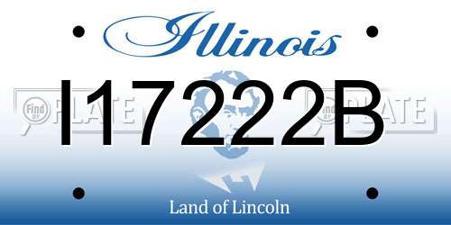 I17222B Illinois License Plate