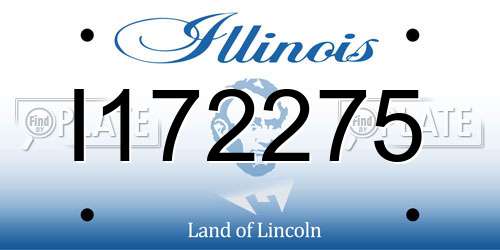 I172275 Illinois License Plate