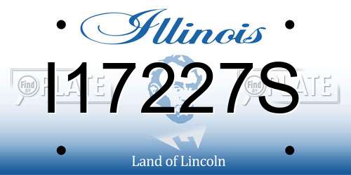 I17227S Illinois License Plate