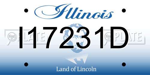 I17231D Illinois License Plate