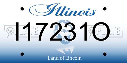 I17231O Illinois License Plate