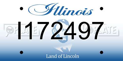 I172497 Illinois License Plate