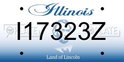 I17323Z Illinois License Plate