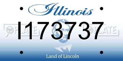 I173737 Illinois License Plate