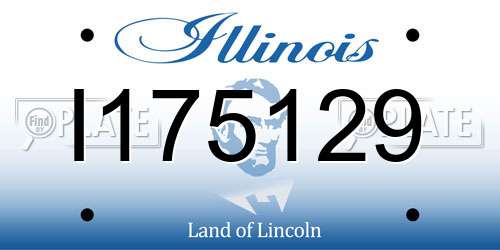 I175129 Illinois License Plate