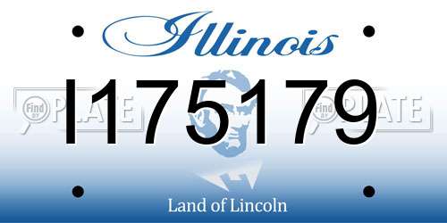I175179 Illinois License Plate