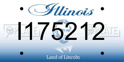 I175212 Illinois License Plate