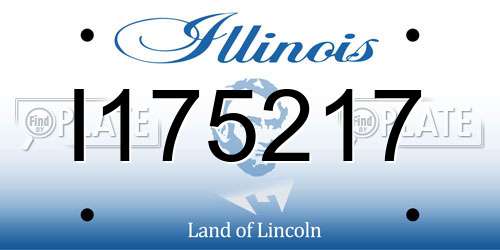 I175217 Illinois License Plate