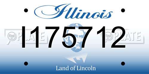 I175712 Illinois License Plate