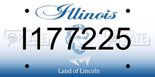 I177225 Illinois License Plate