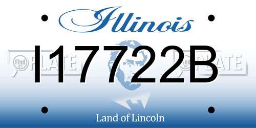 I17722B Illinois License Plate