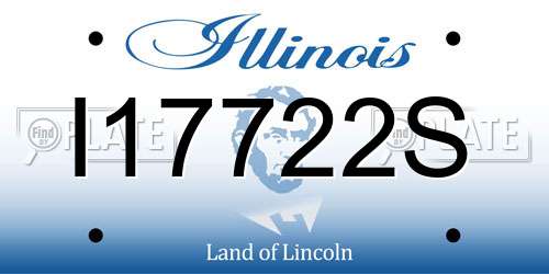I17722S Illinois License Plate