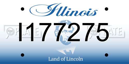 I177275 Illinois License Plate