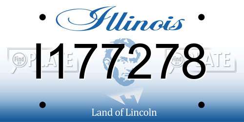 I177278 Illinois License Plate