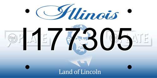 I177305 Illinois License Plate